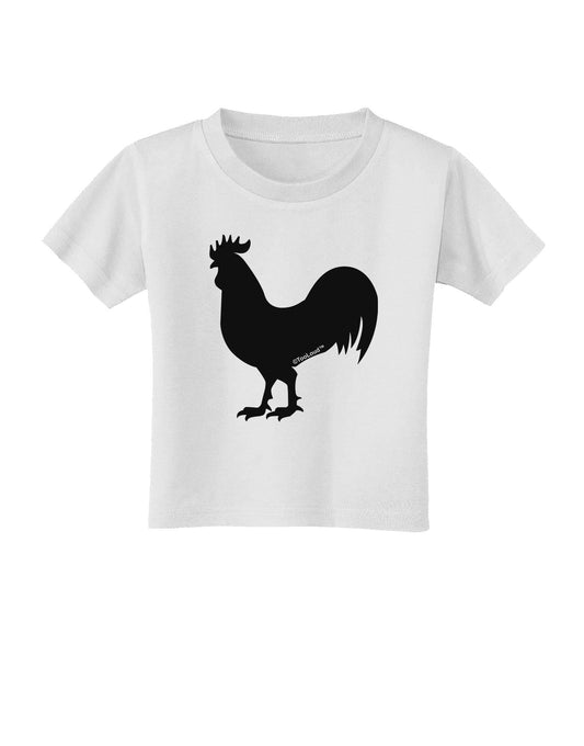 Rooster Silhouette Design Toddler T-Shirt-Toddler T-Shirt-TooLoud-White-2T-Davson Sales