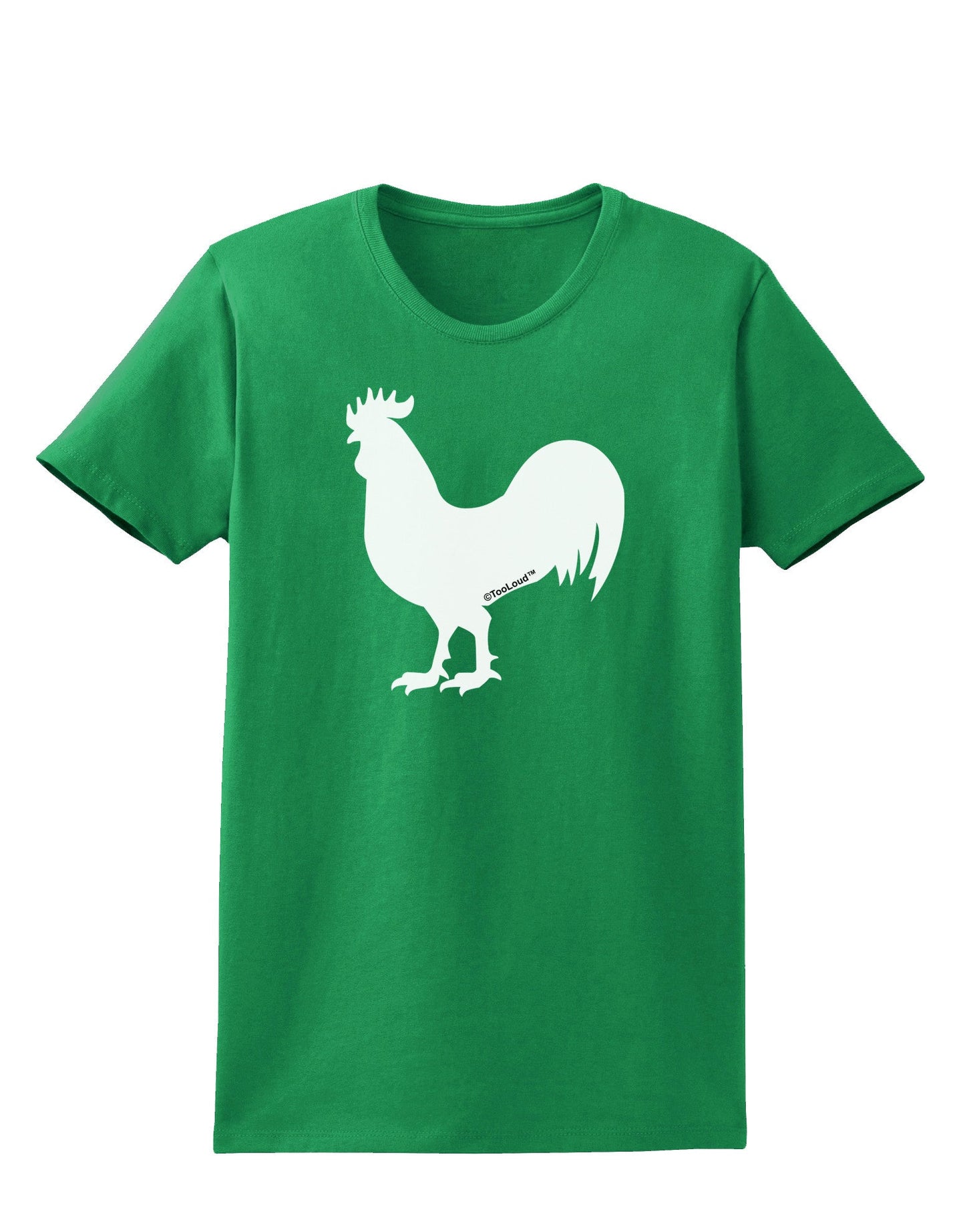 Rooster Silhouette Design Womens Dark T-Shirt-Womens T-Shirt-TooLoud-Kelly-Green-X-Small-Davson Sales