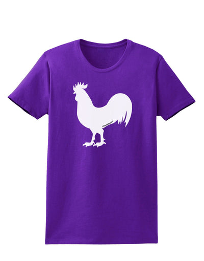 Rooster Silhouette Design Womens Dark T-Shirt-Womens T-Shirt-TooLoud-Purple-X-Small-Davson Sales