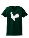 Rooster Silhouette Design Womens Dark T-Shirt-Womens T-Shirt-TooLoud-Forest-Green-Small-Davson Sales