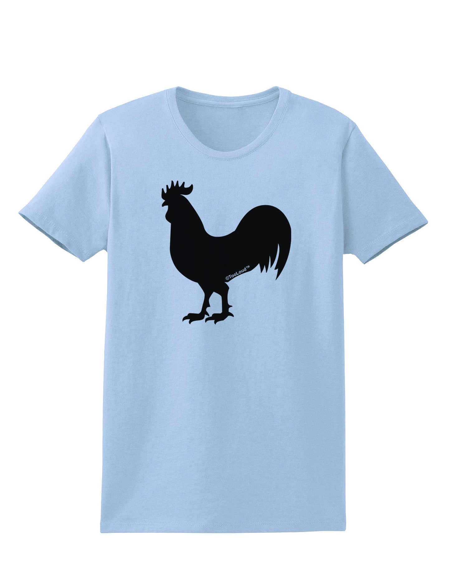 Rooster Silhouette Design Womens T-Shirt-Womens T-Shirt-TooLoud-Light-Blue-X-Small-Davson Sales