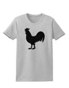 Rooster Silhouette Design Womens T-Shirt-Womens T-Shirt-TooLoud-AshGray-X-Small-Davson Sales