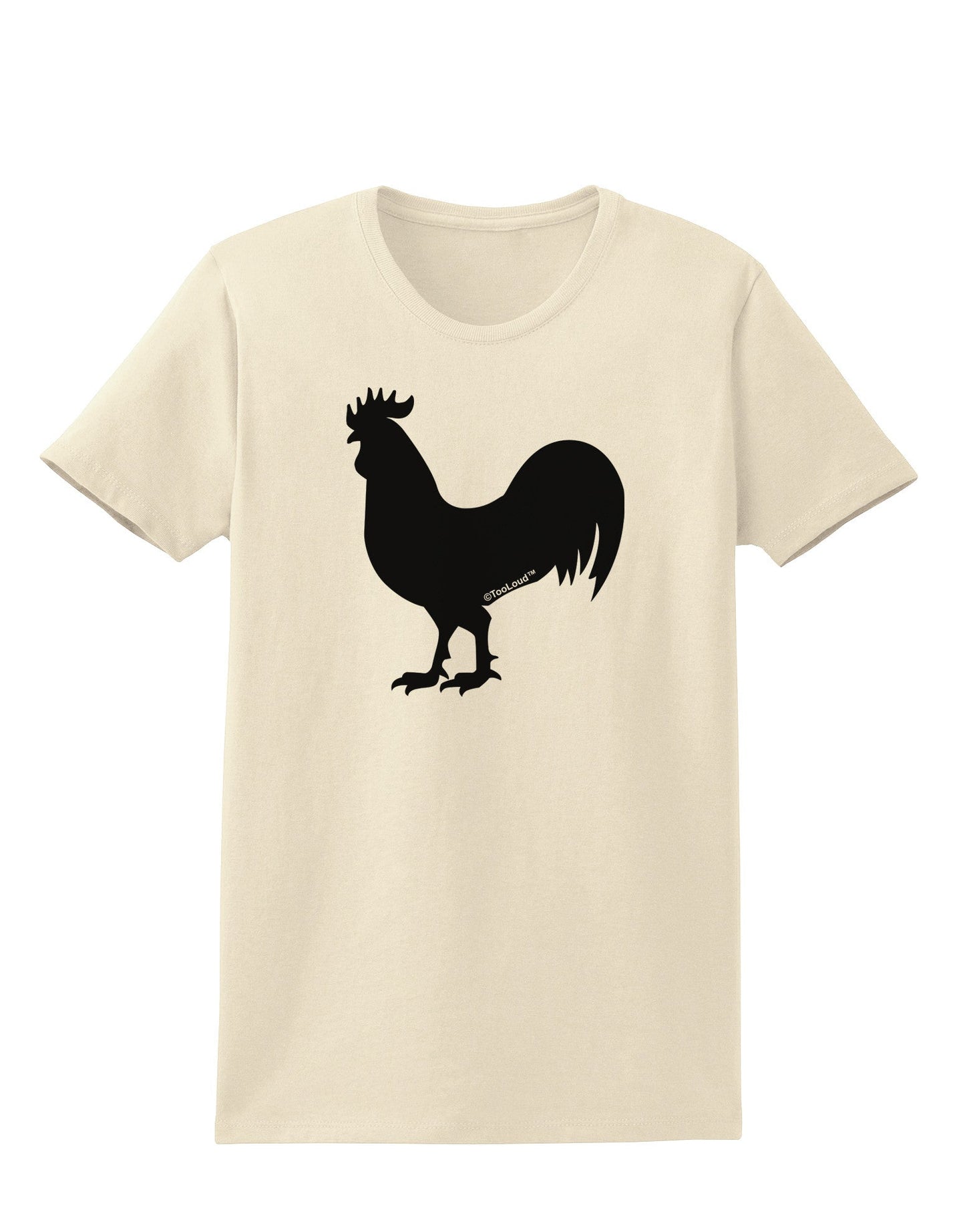 Rooster Silhouette Design Womens T-Shirt-Womens T-Shirt-TooLoud-Natural-X-Small-Davson Sales