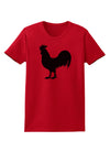 Rooster Silhouette Design Womens T-Shirt-Womens T-Shirt-TooLoud-Red-X-Small-Davson Sales