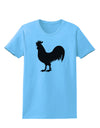 Rooster Silhouette Design Womens T-Shirt-Womens T-Shirt-TooLoud-Aquatic-Blue-X-Small-Davson Sales