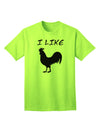 Rooster Silhouette - Humorous Adult T-Shirt by TooLoud-Mens T-shirts-TooLoud-Neon-Green-Small-Davson Sales