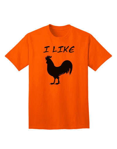 Rooster Silhouette - Humorous Adult T-Shirt by TooLoud-Mens T-shirts-TooLoud-Orange-Small-Davson Sales