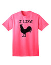 Rooster Silhouette - Humorous Adult T-Shirt by TooLoud-Mens T-shirts-TooLoud-Neon-Pink-Small-Davson Sales