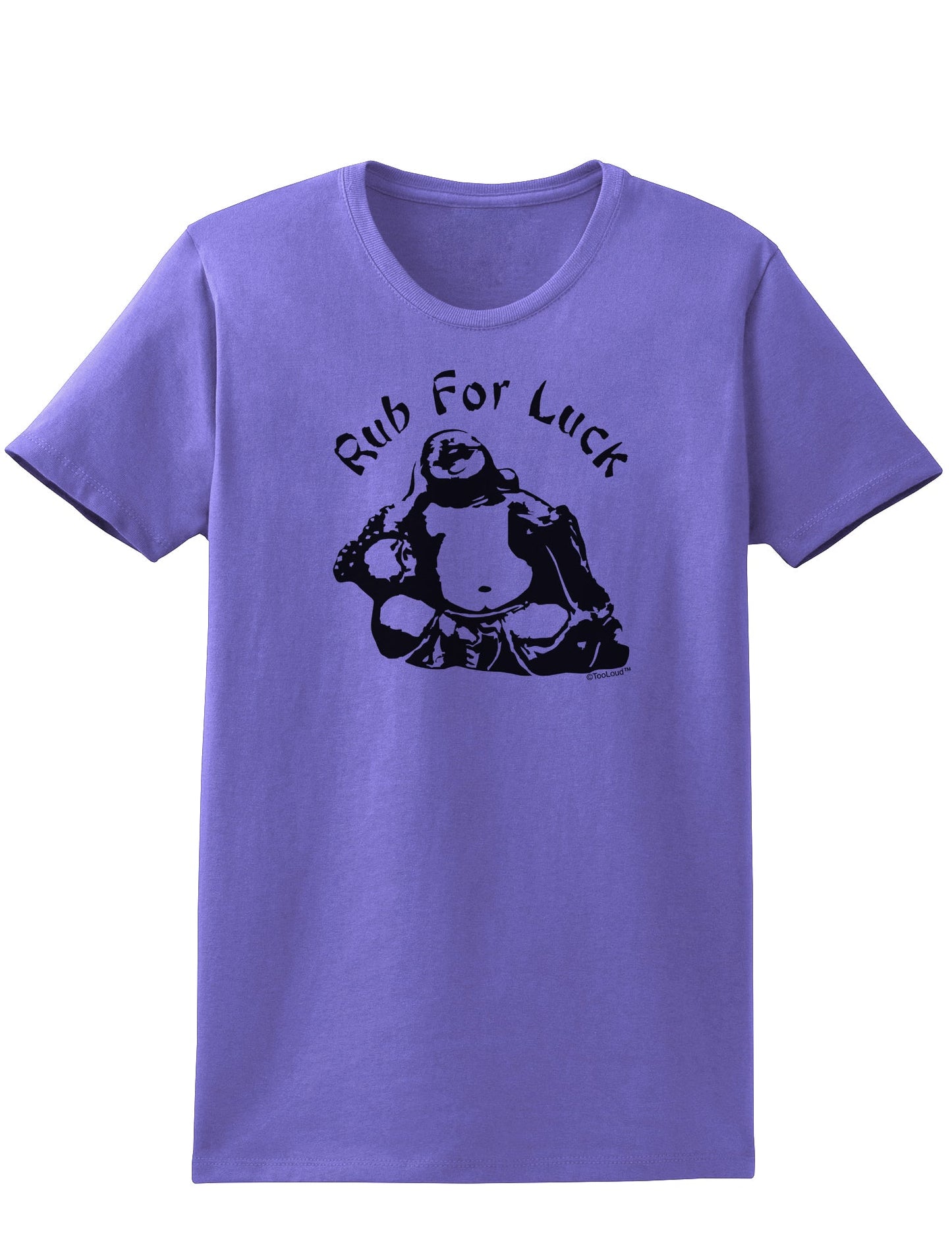 Rub For Luck Buddha Belly Ladies Adult Womens Funny T-Shirt-TooLoud-Violet-Small-Davson Sales