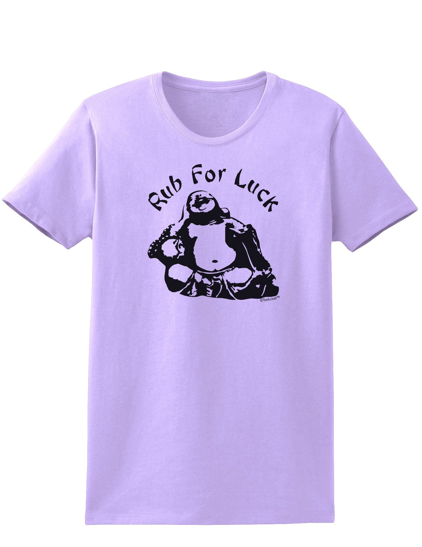 Rub For Luck Buddha Belly Ladies Adult Womens Funny T-Shirt-TooLoud-Lavender-Small-Davson Sales
