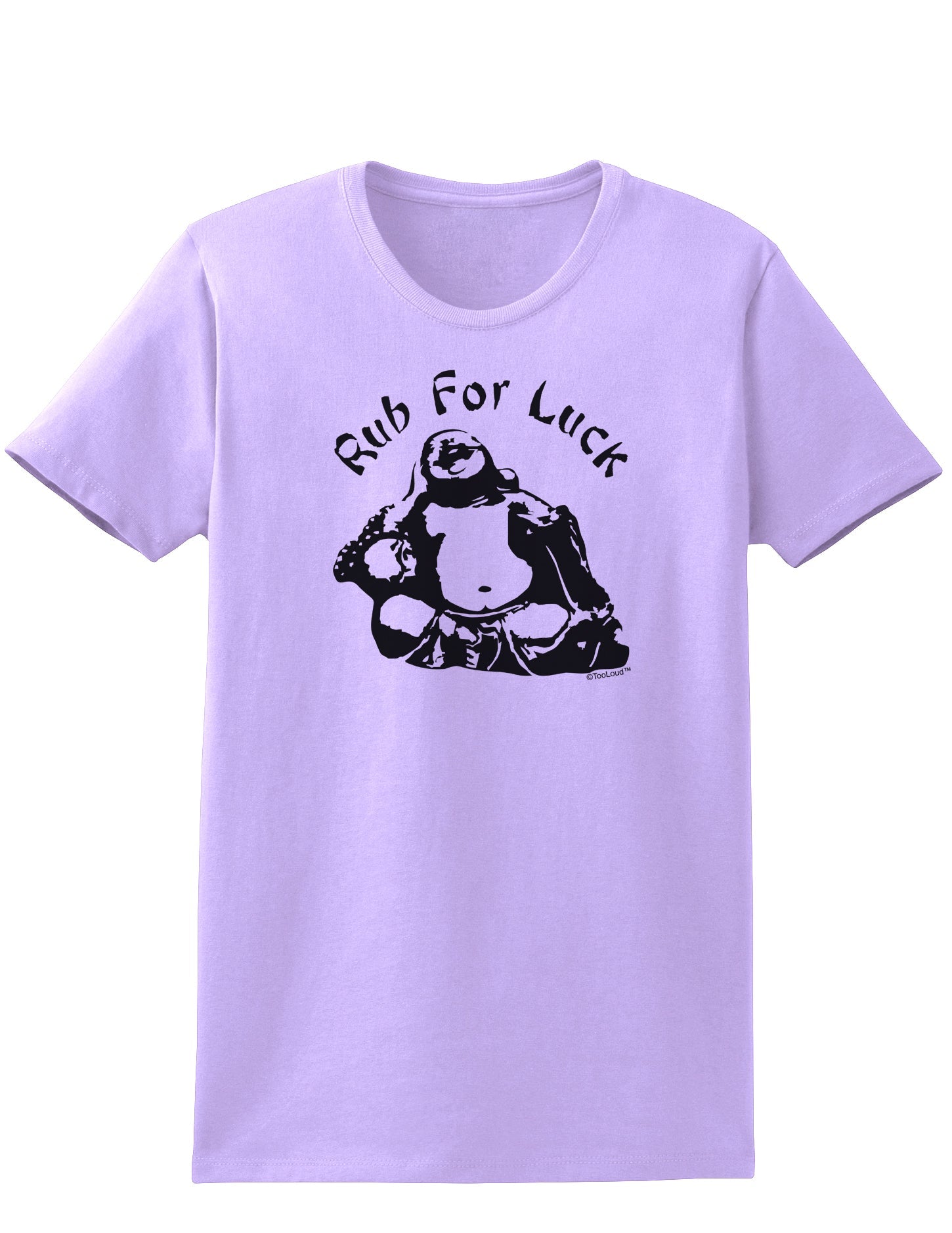 Rub For Luck Buddha Belly Ladies Adult Womens Funny T-Shirt-TooLoud-Lavender-Small-Davson Sales