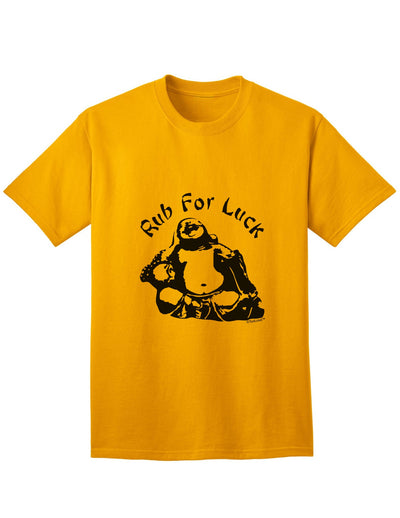 Rub For Luck Buddha Belly Unisex Adult Mens and Womens T-Shirt-Womens T-Shirt-TooLoud-Gold-Small-Davson Sales