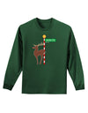 Rudolf Ratchet Reindeer Color Adult Long Sleeve Dark T-Shirt-TooLoud-Dark-Green-Small-Davson Sales