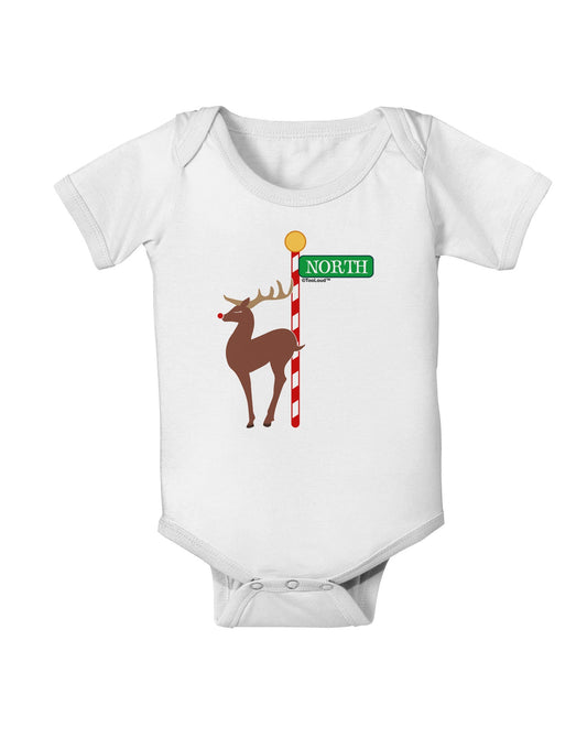 Rudolf Ratchet Reindeer Color Baby Romper Bodysuit-Baby Romper-TooLoud-White-06-Months-Davson Sales