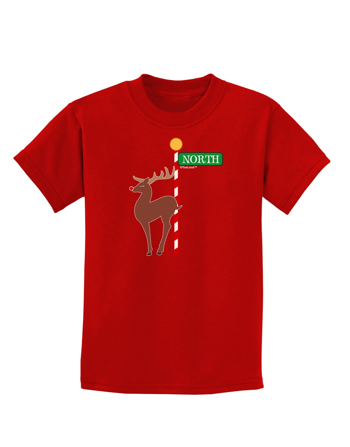 Rudolf Ratchet Reindeer Color Childrens Dark T-Shirt-Childrens T-Shirt-TooLoud-Red-X-Small-Davson Sales