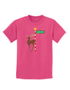 Rudolf Ratchet Reindeer Color Childrens Dark T-Shirt-Childrens T-Shirt-TooLoud-Sangria-X-Small-Davson Sales