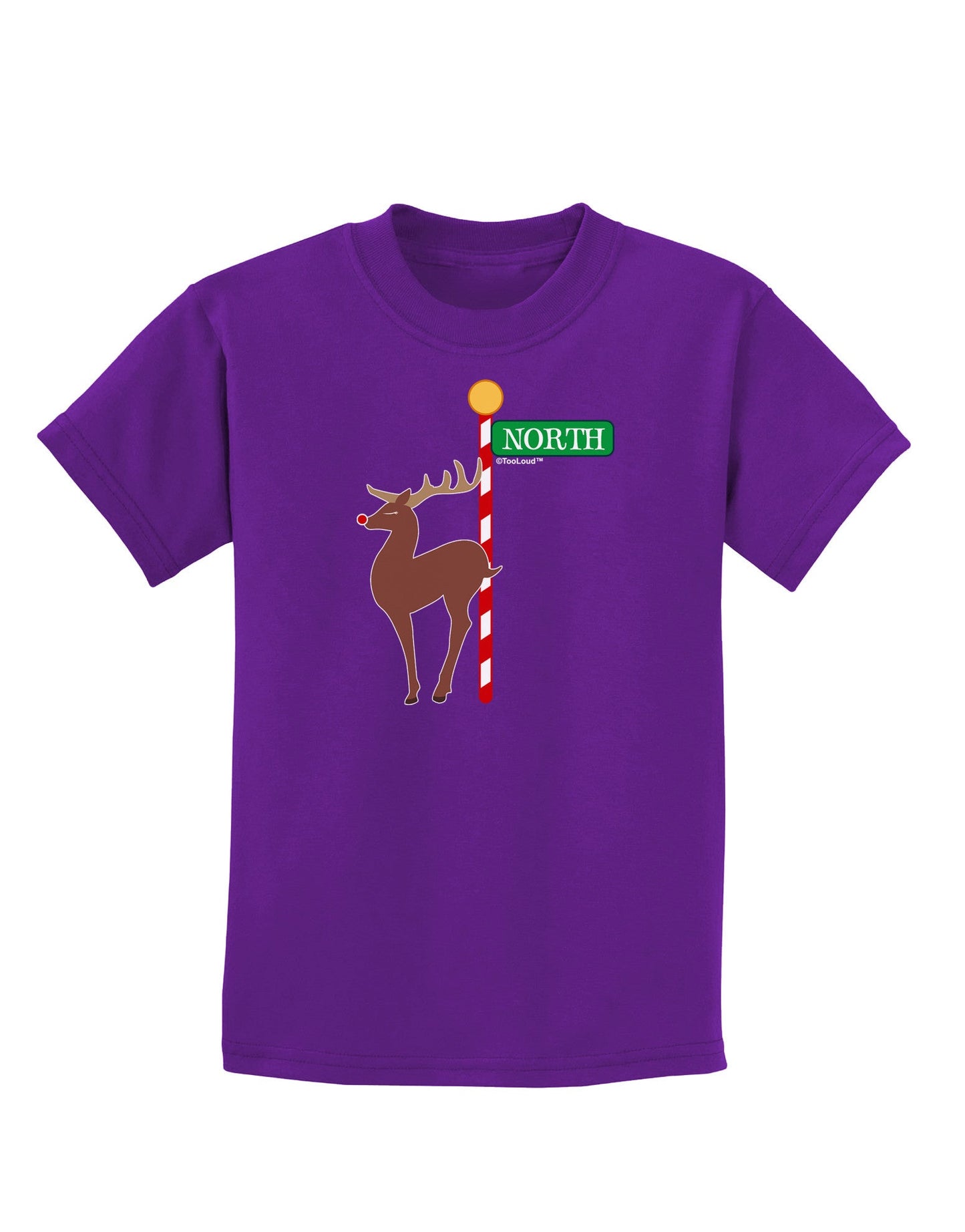Rudolf Ratchet Reindeer Color Childrens Dark T-Shirt-Childrens T-Shirt-TooLoud-Purple-X-Small-Davson Sales
