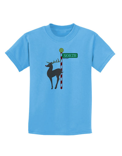 Rudolf Ratchet Reindeer Color Childrens T-Shirt-Childrens T-Shirt-TooLoud-Aquatic-Blue-X-Small-Davson Sales