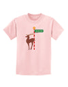 Rudolf Ratchet Reindeer Color Childrens T-Shirt-Childrens T-Shirt-TooLoud-PalePink-X-Small-Davson Sales