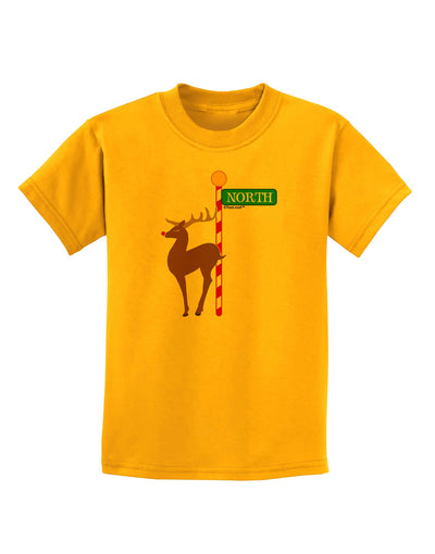 Rudolf Ratchet Reindeer Color Childrens T-Shirt-Childrens T-Shirt-TooLoud-Gold-X-Small-Davson Sales