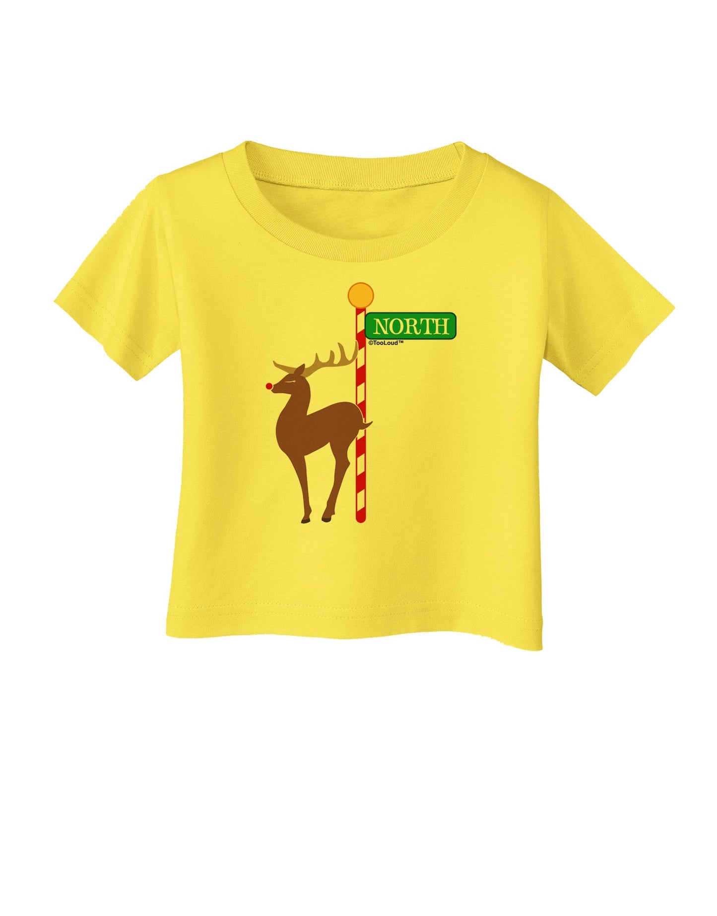 Rudolf Ratchet Reindeer Color Infant T-Shirt-Infant T-Shirt-TooLoud-Yellow-06-Months-Davson Sales