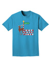 Rudolf Ratchet Reindeer Color Text Adult Dark T-Shirt-Mens T-Shirt-TooLoud-Turquoise-Small-Davson Sales