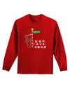 Rudolf Ratchet Reindeer Color Text Adult Long Sleeve Dark T-Shirt-TooLoud-Red-Small-Davson Sales