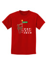 Rudolf Ratchet Reindeer Color Text Childrens Dark T-Shirt-Childrens T-Shirt-TooLoud-Red-X-Small-Davson Sales