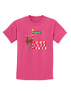 Rudolf Ratchet Reindeer Color Text Childrens Dark T-Shirt-Childrens T-Shirt-TooLoud-Sangria-X-Small-Davson Sales