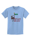 Rudolf Ratchet Reindeer Color Text Childrens T-Shirt-Childrens T-Shirt-TooLoud-Light-Blue-X-Small-Davson Sales