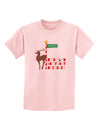 Rudolf Ratchet Reindeer Color Text Childrens T-Shirt-Childrens T-Shirt-TooLoud-PalePink-X-Small-Davson Sales