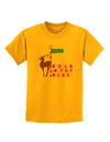 Rudolf Ratchet Reindeer Color Text Childrens T-Shirt-Childrens T-Shirt-TooLoud-Gold-X-Small-Davson Sales