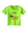 Rudolf Ratchet Reindeer Color Text Toddler T-Shirt-Toddler T-Shirt-TooLoud-Lime-Green-2T-Davson Sales