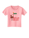 Rudolf Ratchet Reindeer Color Text Toddler T-Shirt-Toddler T-Shirt-TooLoud-Candy-Pink-2T-Davson Sales