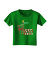 Rudolf Ratchet Reindeer Color Text Toddler T-Shirt Dark-Toddler T-Shirt-TooLoud-Clover-Green-2T-Davson Sales