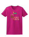 Rudolf Ratchet Reindeer Color Text Womens Dark T-Shirt-TooLoud-Hot-Pink-Small-Davson Sales