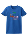 Rudolf Ratchet Reindeer Color Text Womens Dark T-Shirt-TooLoud-Royal-Blue-X-Small-Davson Sales