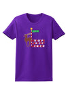 Rudolf Ratchet Reindeer Color Text Womens Dark T-Shirt-TooLoud-Purple-X-Small-Davson Sales