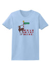 Rudolf Ratchet Reindeer Color Text Womens T-Shirt-Womens T-Shirt-TooLoud-Light-Blue-X-Small-Davson Sales