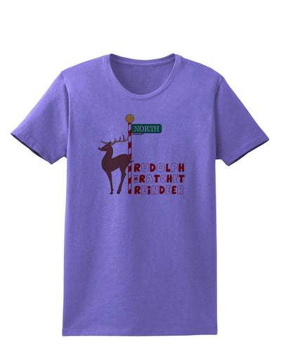 Rudolf Ratchet Reindeer Color Text Womens T-Shirt-Womens T-Shirt-TooLoud-Violet-X-Small-Davson Sales