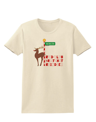 Rudolf Ratchet Reindeer Color Text Womens T-Shirt-Womens T-Shirt-TooLoud-Natural-X-Small-Davson Sales