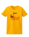 Rudolf Ratchet Reindeer Color Text Womens T-Shirt-Womens T-Shirt-TooLoud-Gold-X-Small-Davson Sales