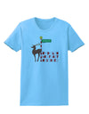 Rudolf Ratchet Reindeer Color Text Womens T-Shirt-Womens T-Shirt-TooLoud-Aquatic-Blue-X-Small-Davson Sales