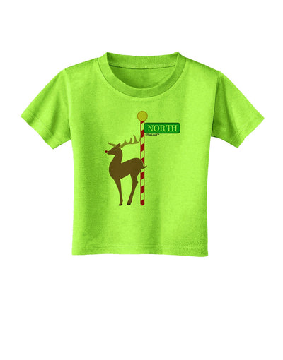 Rudolf Ratchet Reindeer Color Toddler T-Shirt-Toddler T-Shirt-TooLoud-Lime-Green-2T-Davson Sales