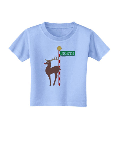 Rudolf Ratchet Reindeer Color Toddler T-Shirt-Toddler T-Shirt-TooLoud-Aquatic-Blue-2T-Davson Sales