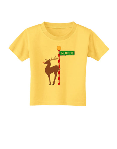 Rudolf Ratchet Reindeer Color Toddler T-Shirt-Toddler T-Shirt-TooLoud-Yellow-2T-Davson Sales