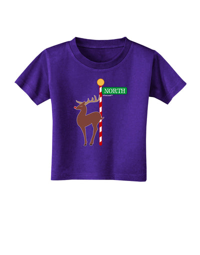 Rudolf Ratchet Reindeer Color Toddler T-Shirt Dark-Toddler T-Shirt-TooLoud-Purple-2T-Davson Sales