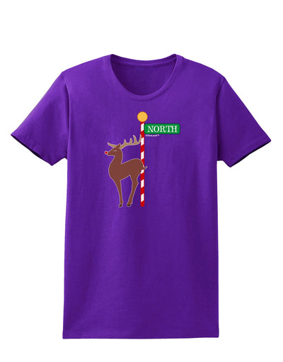 Rudolf Ratchet Reindeer Color Womens Dark T-Shirt-TooLoud-Purple-X-Small-Davson Sales