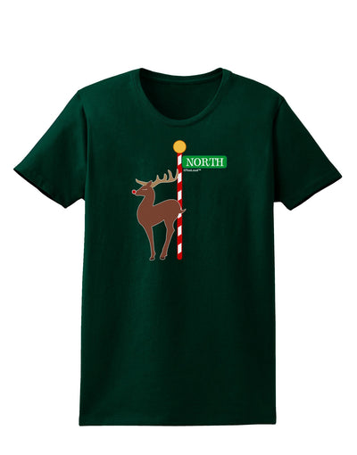 Rudolf Ratchet Reindeer Color Womens Dark T-Shirt-TooLoud-Forest-Green-Small-Davson Sales