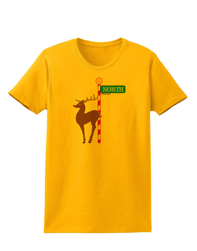 Rudolf Ratchet Reindeer Color Womens T-Shirt-Womens T-Shirt-TooLoud-Gold-X-Small-Davson Sales